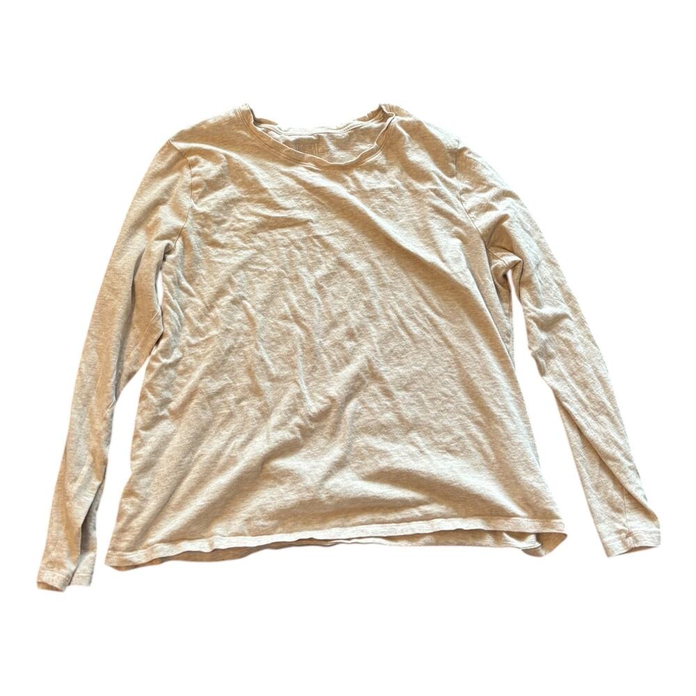 Time & Tru Oatmeal Long Sleeve T-Shirt Size XL